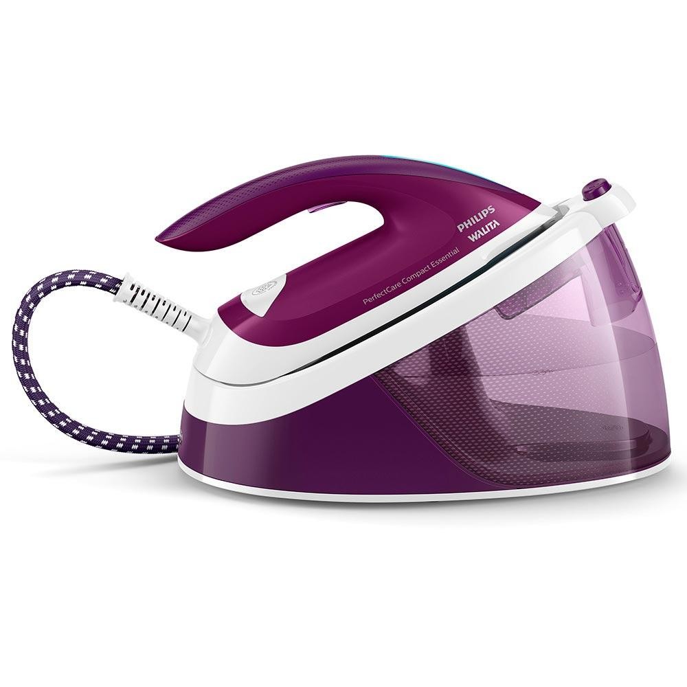 Ferro a Vapor Philips Walita Branco e Roxo PerfectCare Compact Essential com Função Autolimpeza - GC6842 em Oferta na Shopee