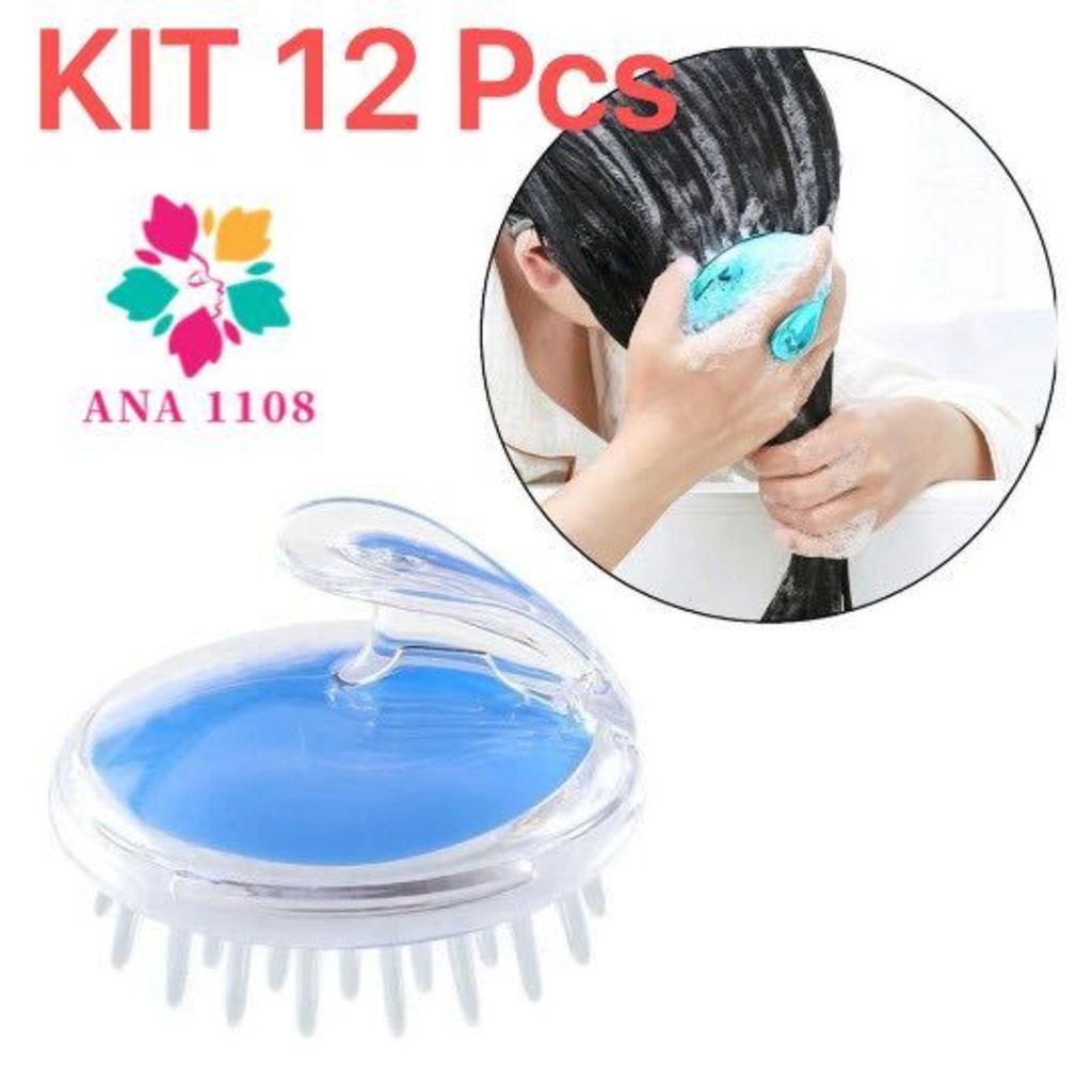 ANA1108 KIT Escova Antiqueda Massagem Capilar E Corporal Queima Gordura/Pente Massageadora Couro Cabeludo