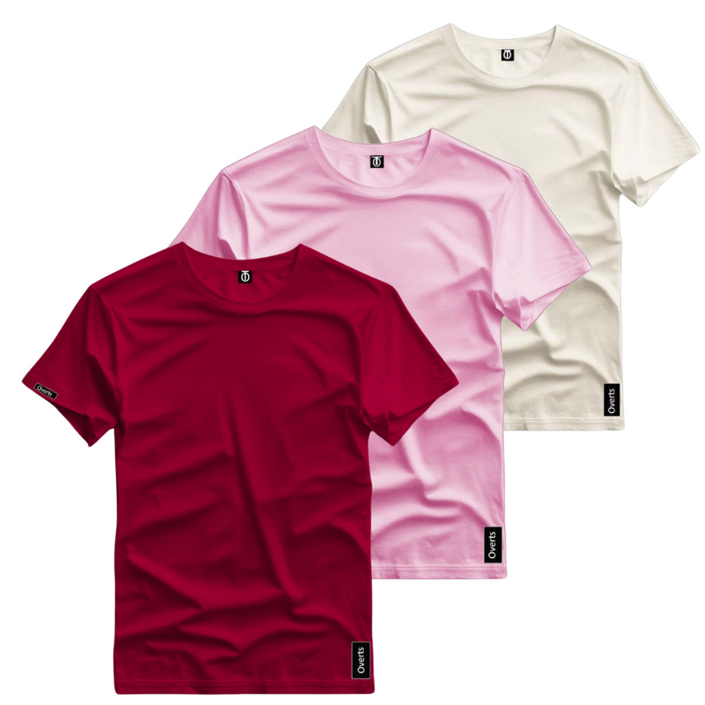 Kit 3 Camiseta Algodão Lisa Unissex  Reforçada Malha Premium Básica Promoção 2025 Oferta Imperdível