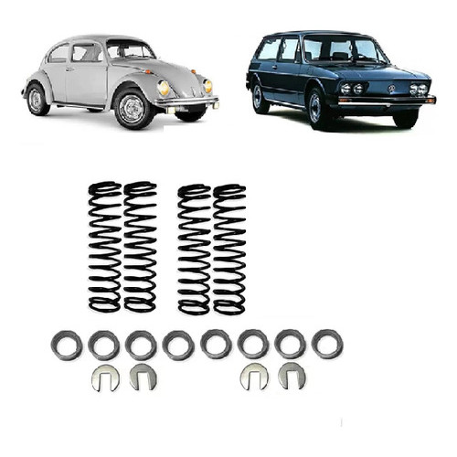 Fuscão Fusca 4 Molas Para Amortecedor Dianteiro / Traseiro