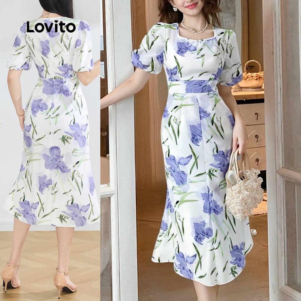 Lovito Vestido EleganteVerão/Primavera Vestido Multicolorido Para Mulheres L134LD397 - Women Clothes