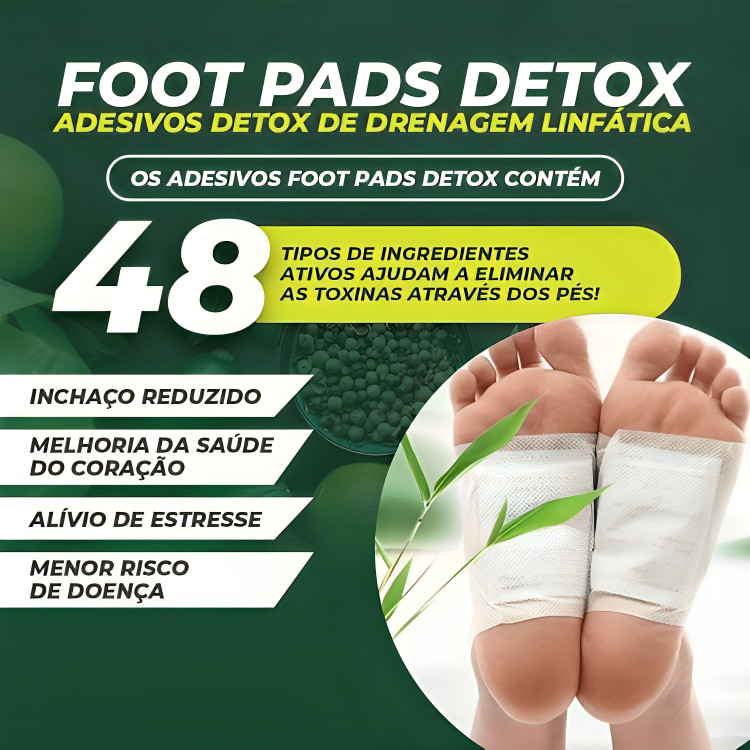 Adesivos Detox Para Pés Anti Inchaço Eliminador de Impurezas Dos Pés kinok JH