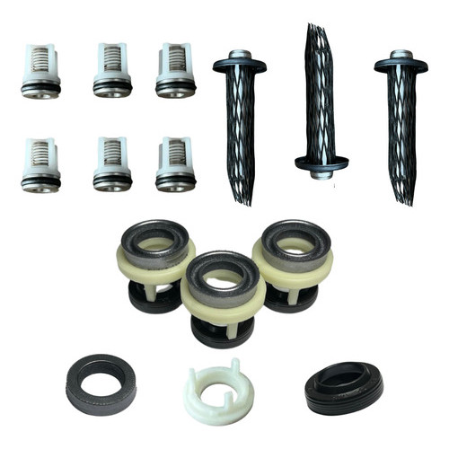 Kit Pistões Reparo Gaxetas + 6 Válvulas Sucção/Pressão Lavadoras Karcher Hd585 Hd5/12 Re900/920