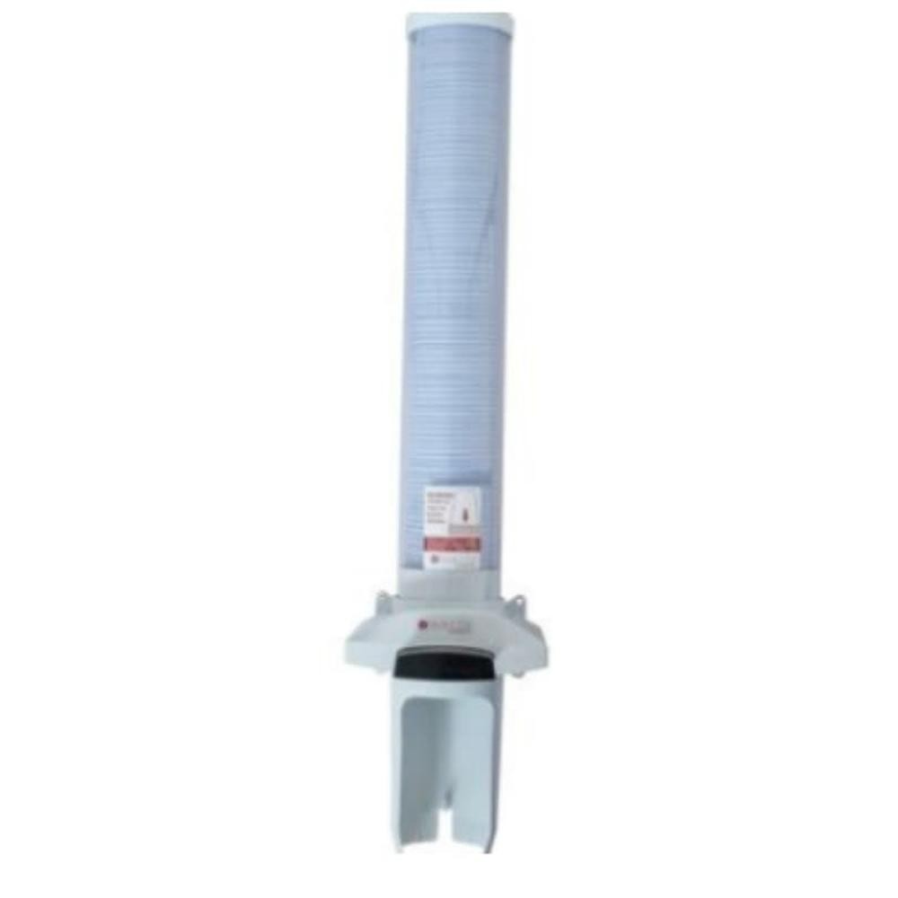 Suporte Copo Agua Poupa Copos Branco Com Botao Trilha