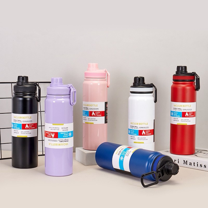 Garrafa térmica Academia 800ML com Alça em Aço Inoxidável e Isolamento em Oferta na Shopee