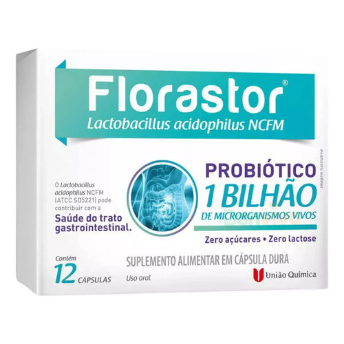 Probiótico Florastor 1 Bilhão Regulador Intestinal 12cps