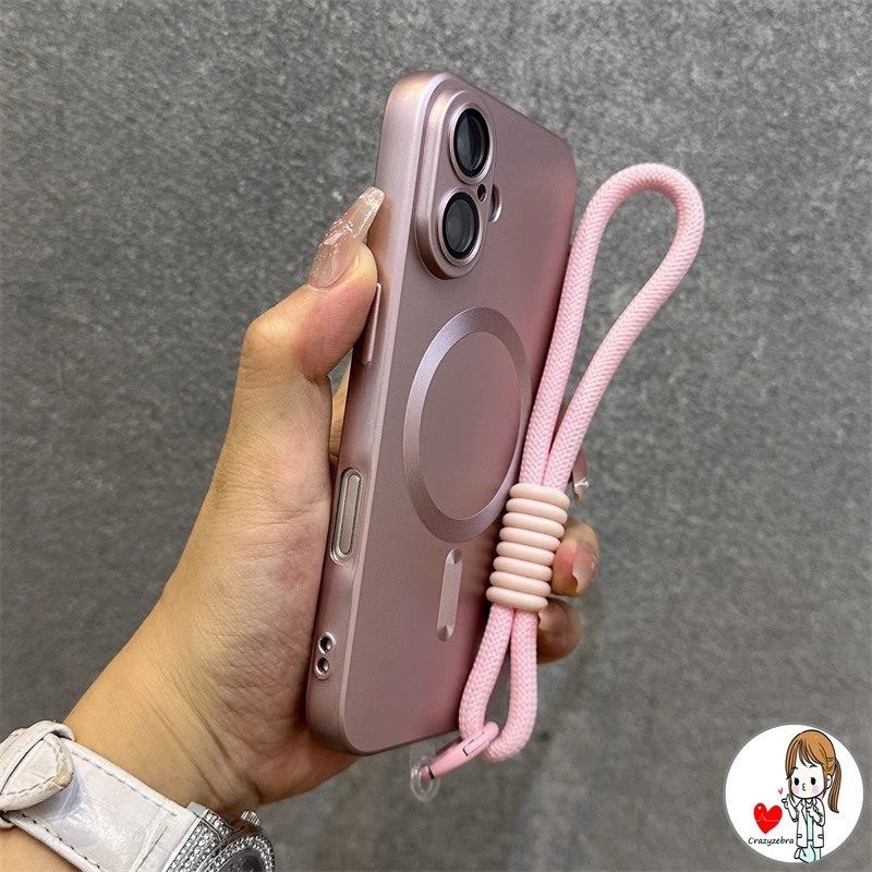 Capa Magnética Para Telefone Com Cordão , Macia À Prova De Choque IPhone X XR XS Max11 12 13 14 15 16 Pro Max 7 8 Plus