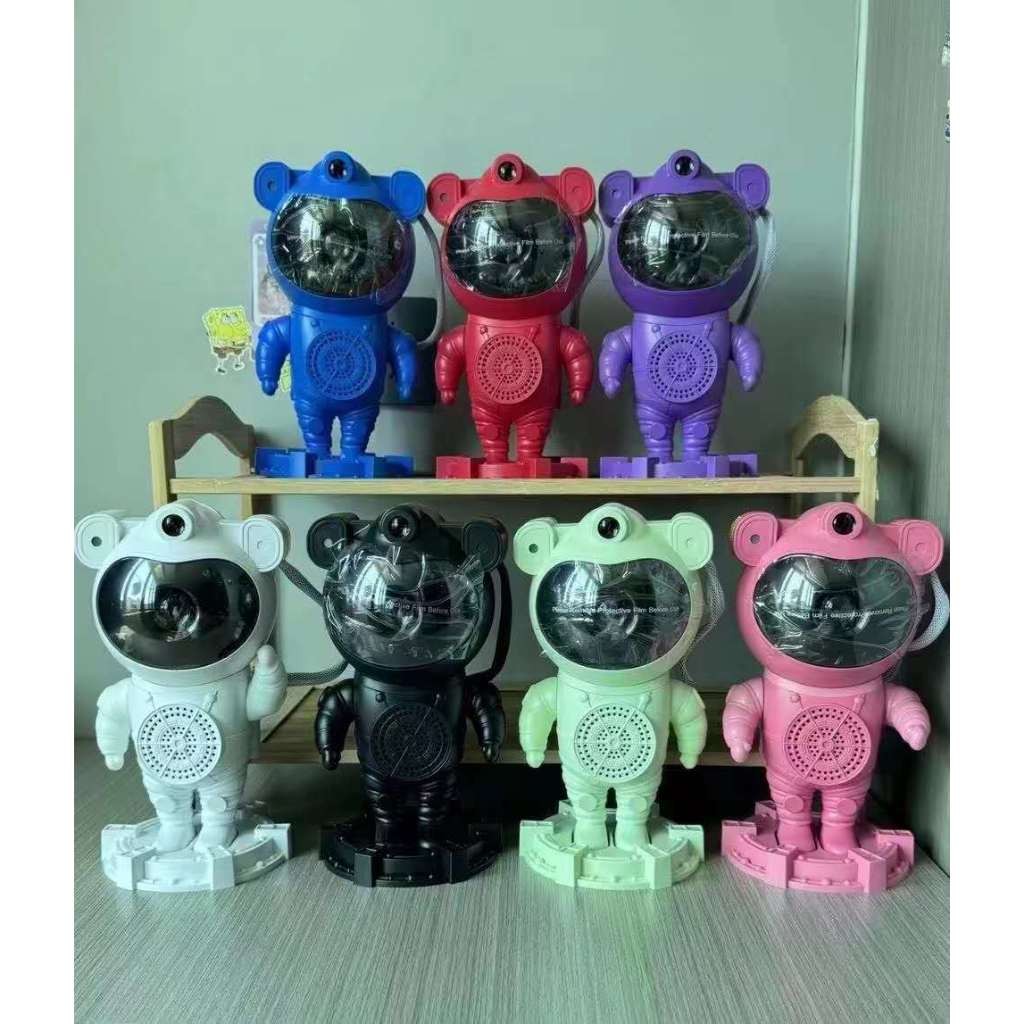 projetor de luz astronauta luminaria galaxia bluetooth com musica caixa de som ceu estrelado rgb