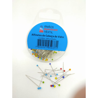 Alfinete Cabeça De Vidro Caixa C/100 Unidades em Oferta na Shopee