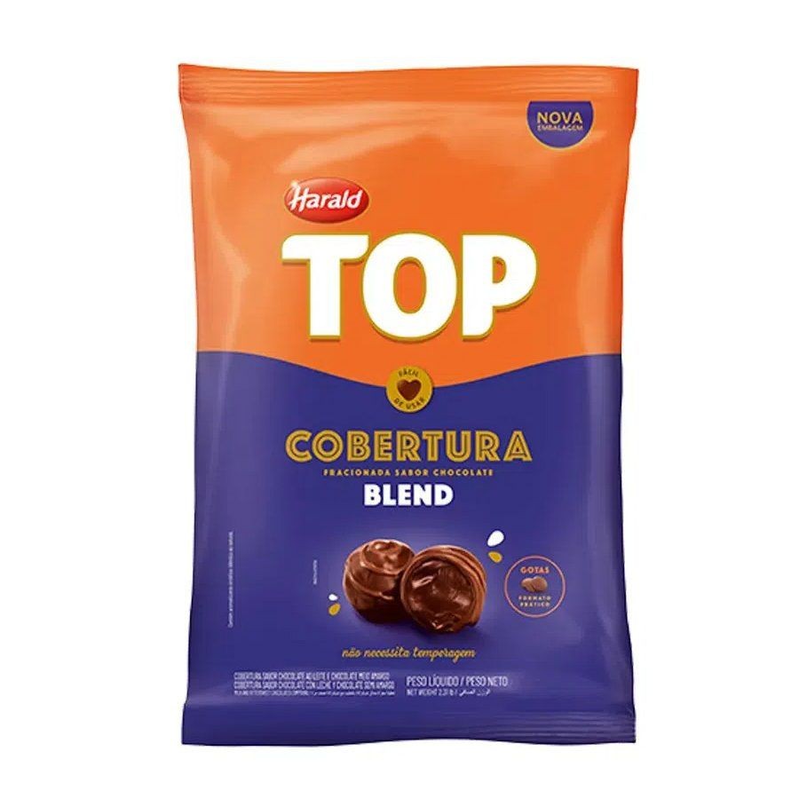 Cobertura em Gotas Blend - Top - 1,010kg - 01 unidade - Harald - Rizzo em Oferta na Shopee
