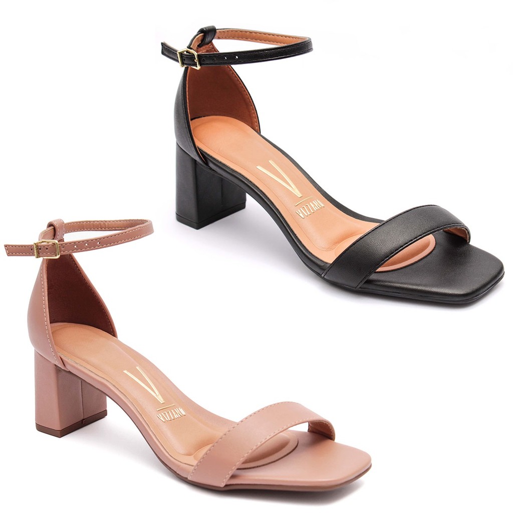 Kit 2 Sandália Vizzano Feminina Salto Bloco Médio Confortável - Women Shoes
