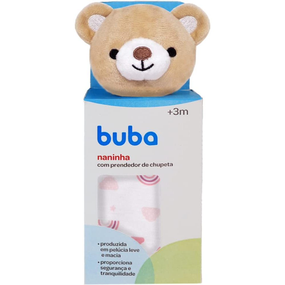 NANINHA URSINHO ROSA BUBA +3 MESES COM PRENDEDOR DE CHUPETA