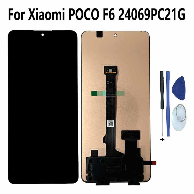 Para Xiaomi POCO F6 24069PC21G Display LCD Touch Screen Digitizer Assembly T8XX 