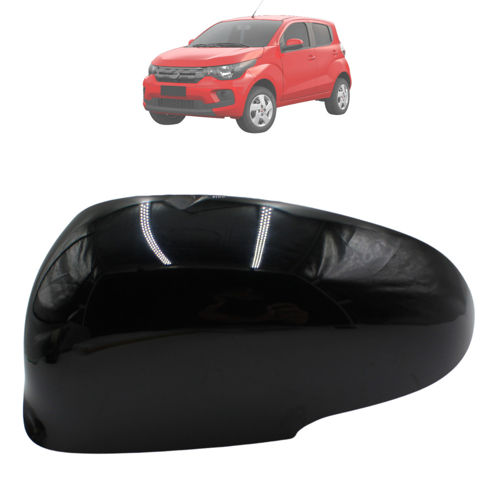 Capa Retrovisor Preta Lisa Mobi 2016 2017 2018 2019 Original Metagal