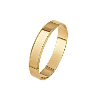 Aliança casamento banhado a ouro 18k  chanfrado 1 unidade (UNIDADE) COD-05
