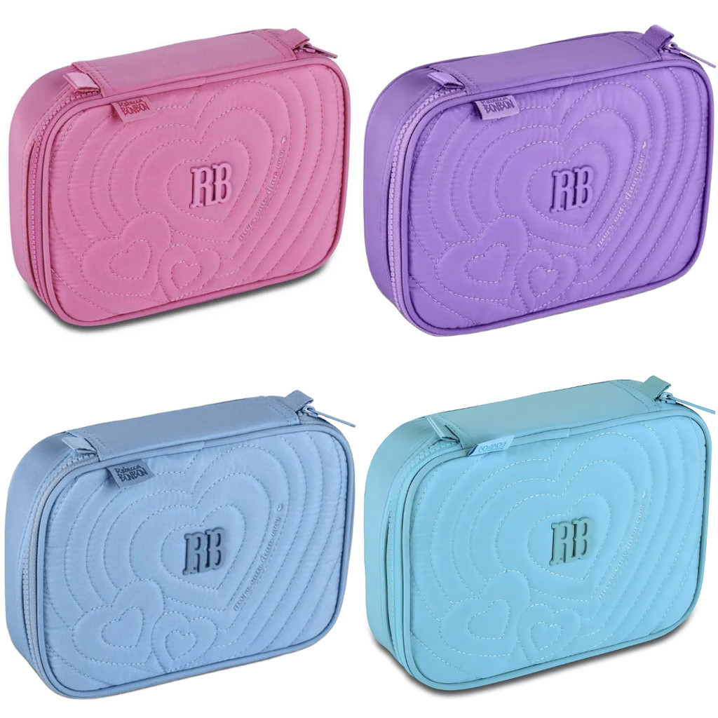 Estojo Escolar Box Rebecca Bonbon Juvenil 100 Pens Meninas Espaçoso Elástico Organizador Grande  em Oferta na Shopee