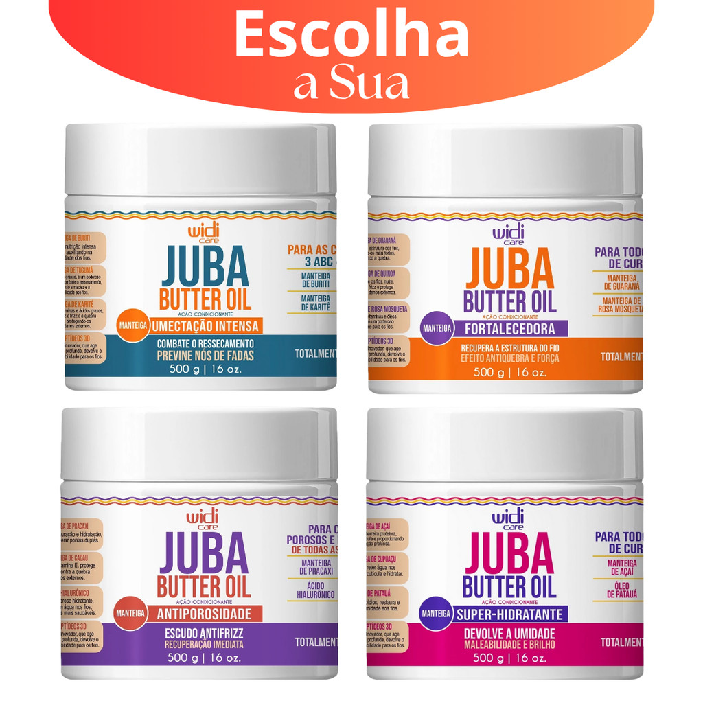 Widi Care Juba Butter Oil 500g – Nutrição Hidratação Fortalecimento e Reconstrução dos Fios em Oferta na Shopee