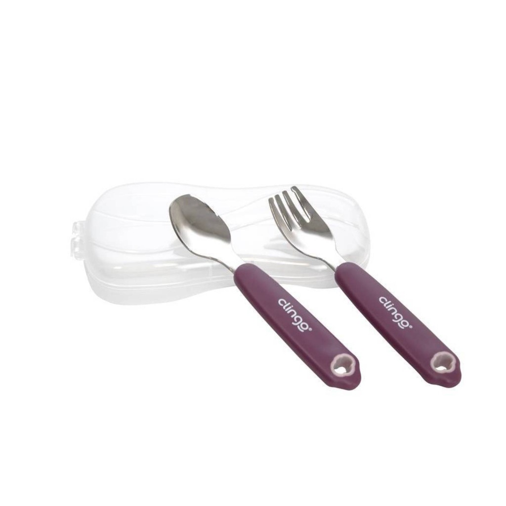Talheres Infantis Inox com Estojo Rosé Clingo