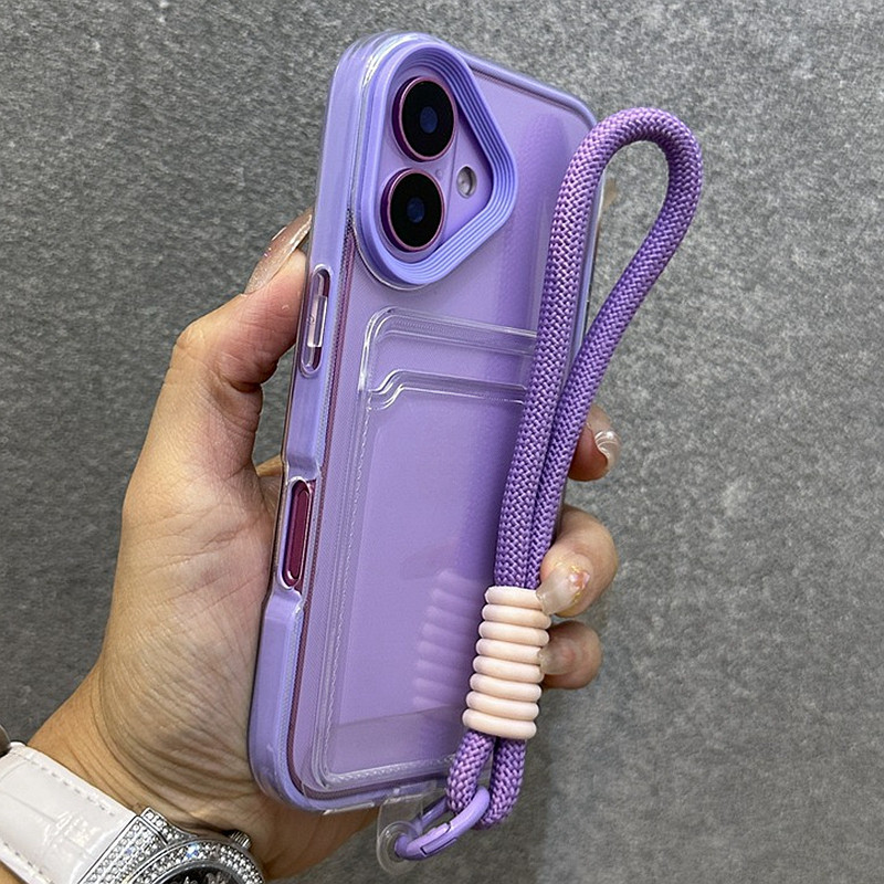 Capa De Telefone Suporte De Cartão De Luxo Com Cordão Para iPhone 11 12 13 14 15 16 Pro Max Plus X XSMax Xr 6 7 8 Plus em Oferta na Shopee