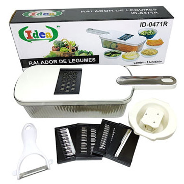 Ralador e fatiador de Legumes manual com vários acessórios Idea em Oferta na Shopee