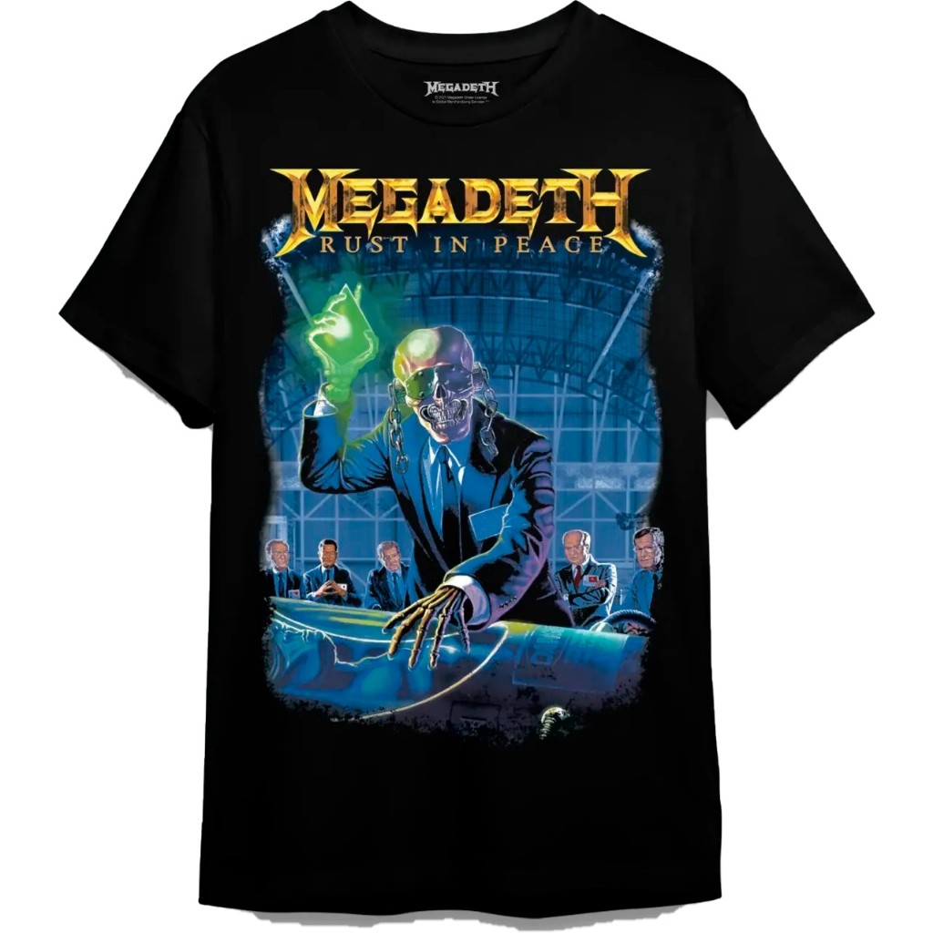 Camiseta - Megadeth - Rust In Peace ESTAMPA FRENTE E COSTAS CAMISA ALGODAO ADULTO E PLUSSIZE ATE G5