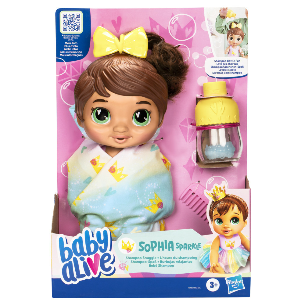Boneca Bebê Baby Alive Shampoo Sophia Sparkle - Mom & Baby