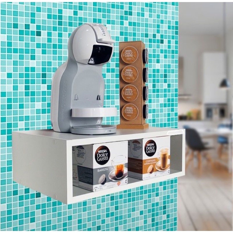 Suporte Para Cafeteira Bebedouro Cápsulas Dolce Gusto Nicho Em Mdf Branco  100% MDF