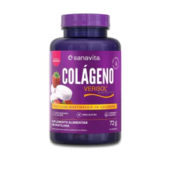 Colageno Verisol - Morango 45 Pastilhas Mastigável - Sanavita