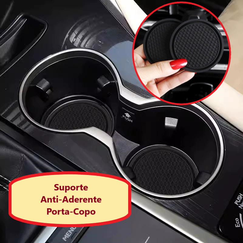 Kit de 2 Bases Para Copo Porta-Copos  De Carro De Borracha Macia lulu em Oferta na Shopee