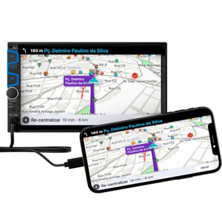 Central Multimídia Universal 2 Din Mp5 Bt Espelhamento em Oferta na Shopee