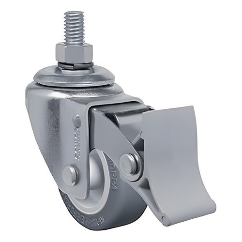 Rodizio Giratório Espiga Com Freio 50mm Ideal para Moveis e carrinhos Suporta até 40Kg Por Rodizio