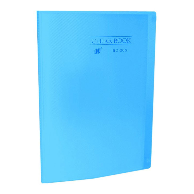Pasta catálogo transparente ofício Azul BD20S/AZ com 20 plásticos Yes