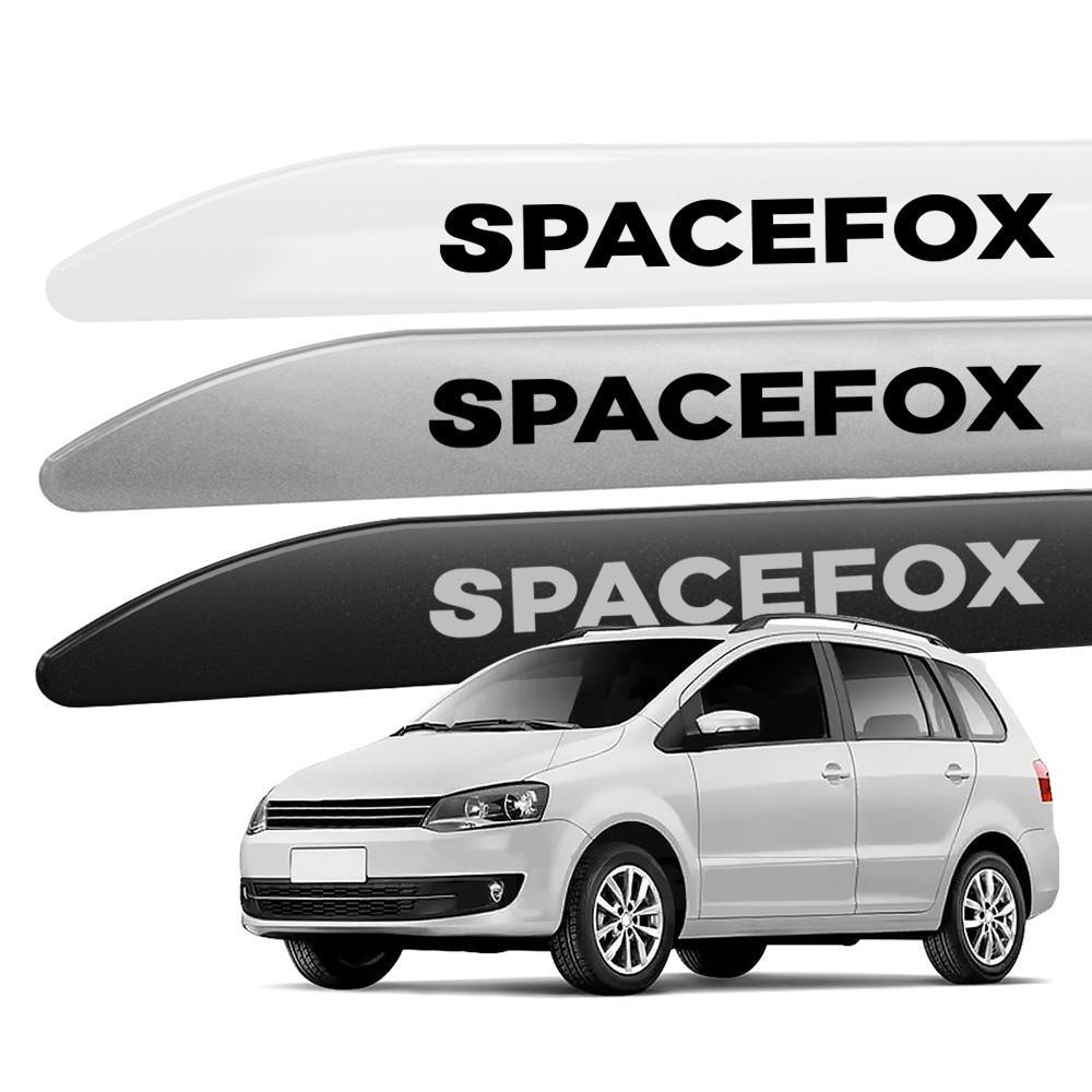Friso Lateral Facão Para Spacefox 2006 A 2019 Ponta Facão Cor Original e com Grafia em Adesivo - Modelo Universal