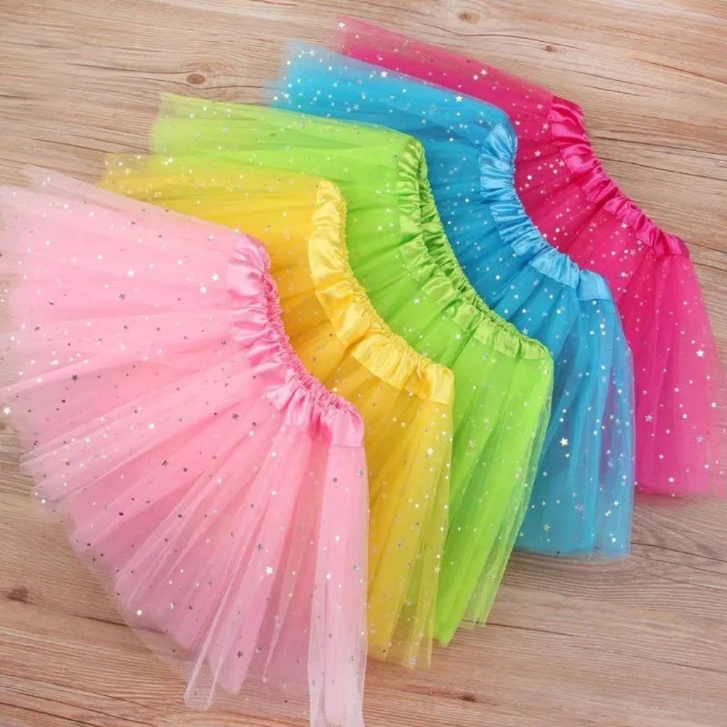 1 SAIA DE TULE COM BRILHO 40CM FESTA Balada Carnaval (Ex) em Oferta na Shopee