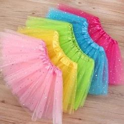1 SAIA DE TULE COM BRILHO 40CM FESTA Balada Carnaval (Ex)
