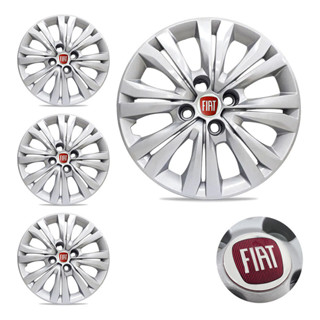 Jogo 4 Calota Aro 14 Fiat Palio Punto Idea C/ Emblema em Oferta na Shopee