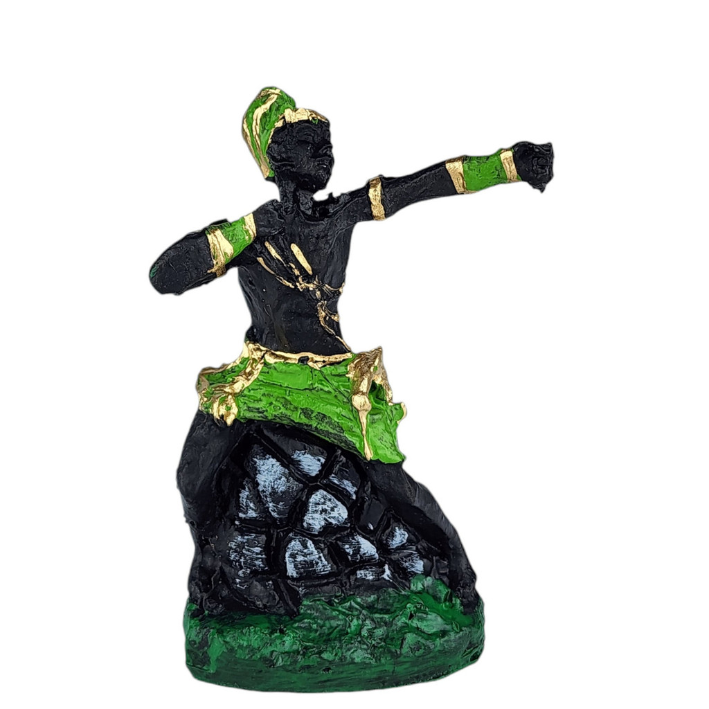 Imagem Oxóssi orixá umbanda candomblé resina 10 cm