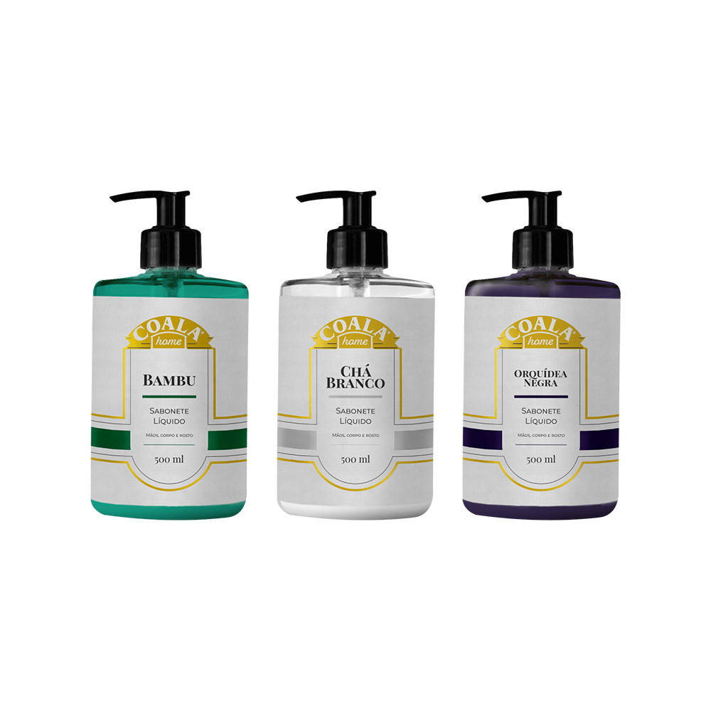 Kit 3 Sabonetes Coala Home + Bambu + Chá Branco+ Orquídea Negra - Home & Living