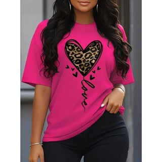 Camiseta Estampada Feminina Coração Impresão Solta Tamanho Grande Camiseta Leggings Premium Impres Store em Oferta na Shopee