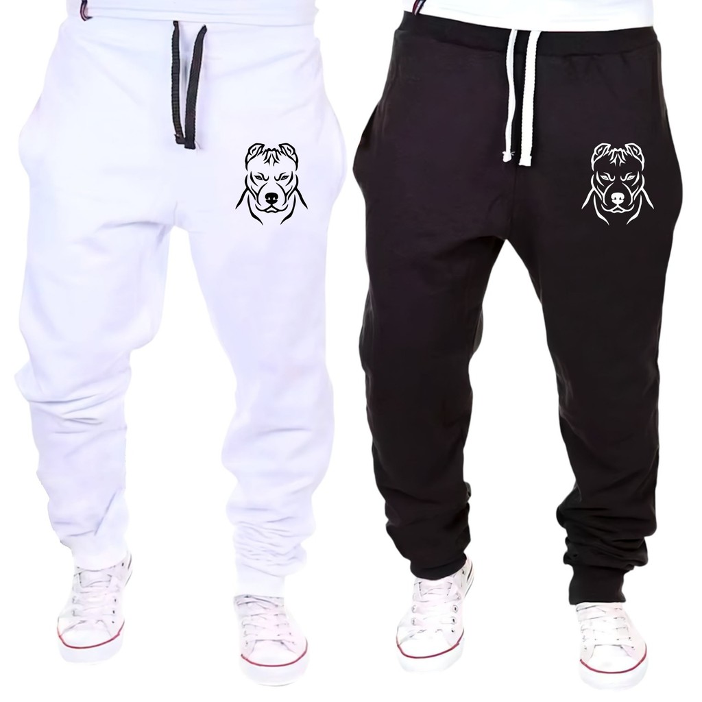 KIT 2 Calça de  Moletom Jogger Masculina Com Bolso PITBULL Lançamento