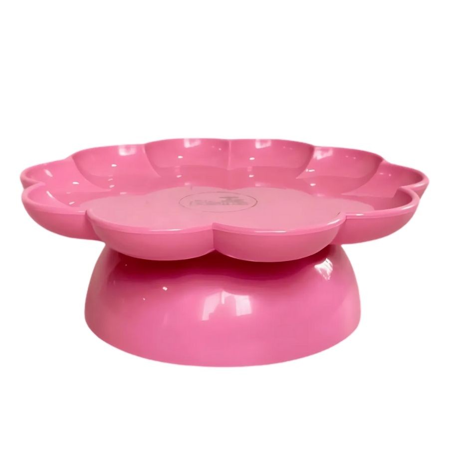 Bandeja Flower Com Pé - 205mm - Rosa - 1 unidade - Só Boleiras - Rizzo em Oferta na Shopee