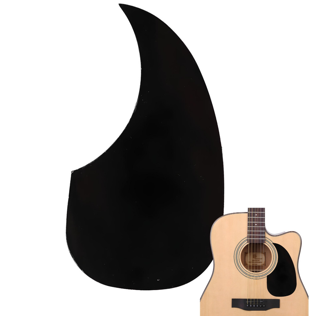 Escudo para Violão Folk Jumbo Classico Aço Nylon Gota Preto