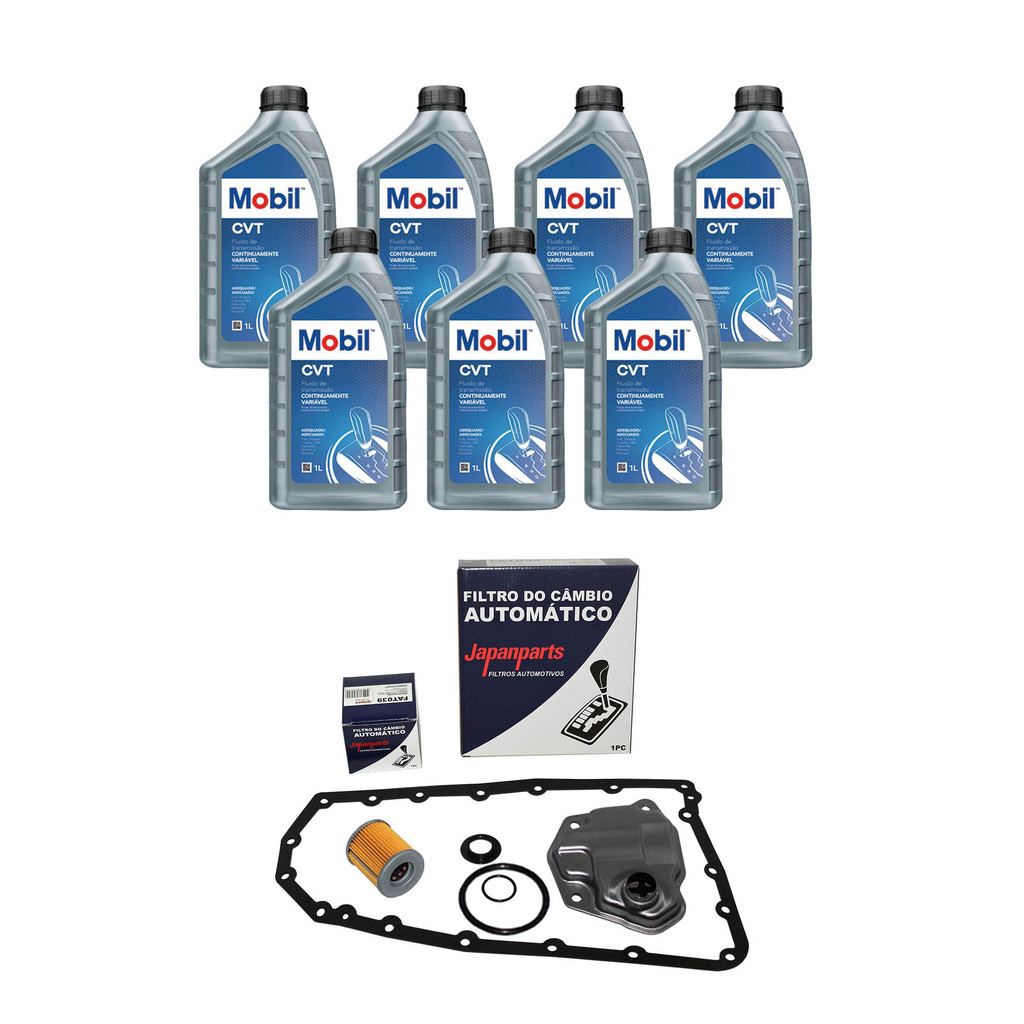 KIT TROCA ÓLEO CAMBIO CVT MITSUBISHI LANCER ASX OUTLANDER NISSAN SENTRA FLUENCE JEEP COMPASS 8 L