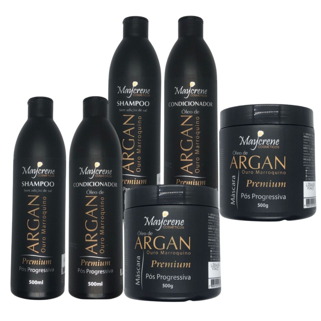 Kit 6 Argan Premium Pós Progressiva Maycrene Pronta Entrega em Oferta na Shopee