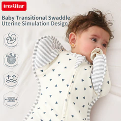 Insular 100 % Algodão Puro Bebê Swaddle Cobertor Saco De Dormir Para Todas As Estações