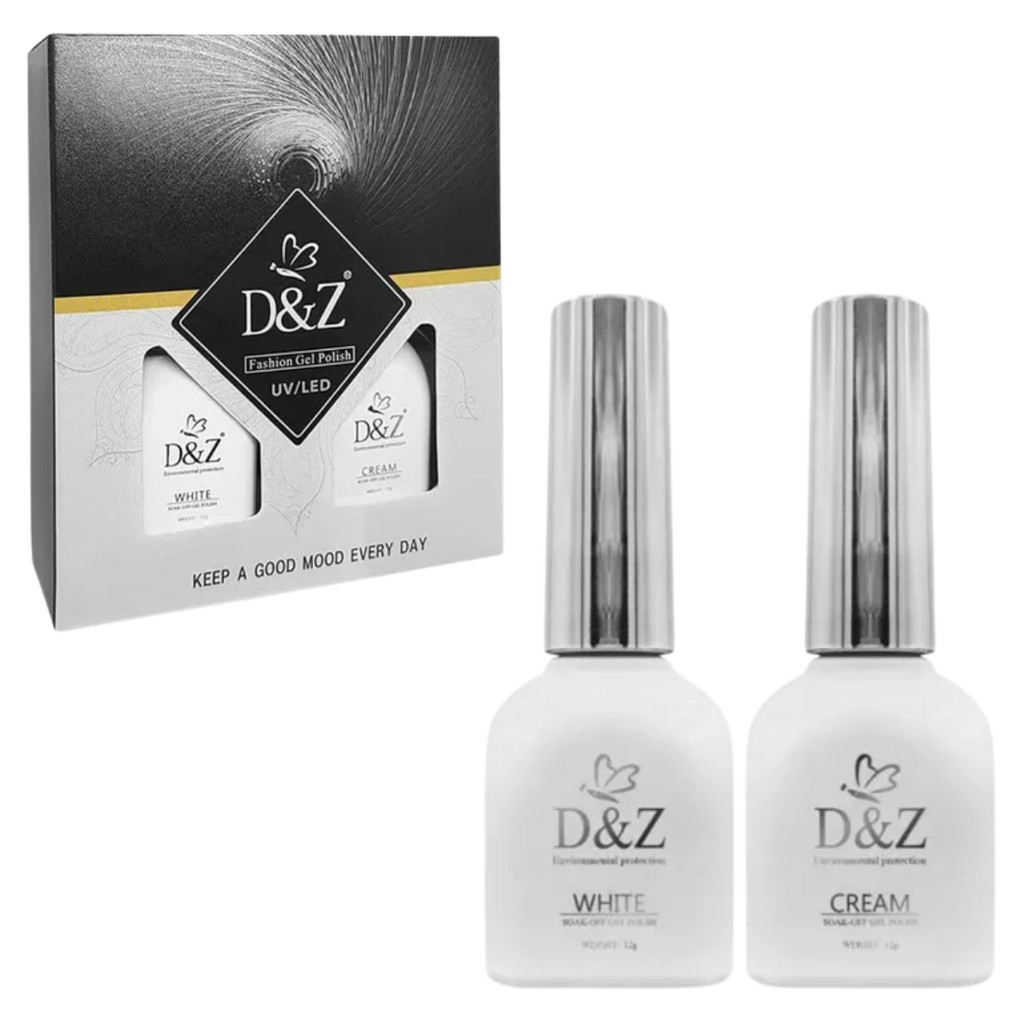 Kit Francesinha Esmalte Gel UV LED 24g D&Z Original Seca na Cabine