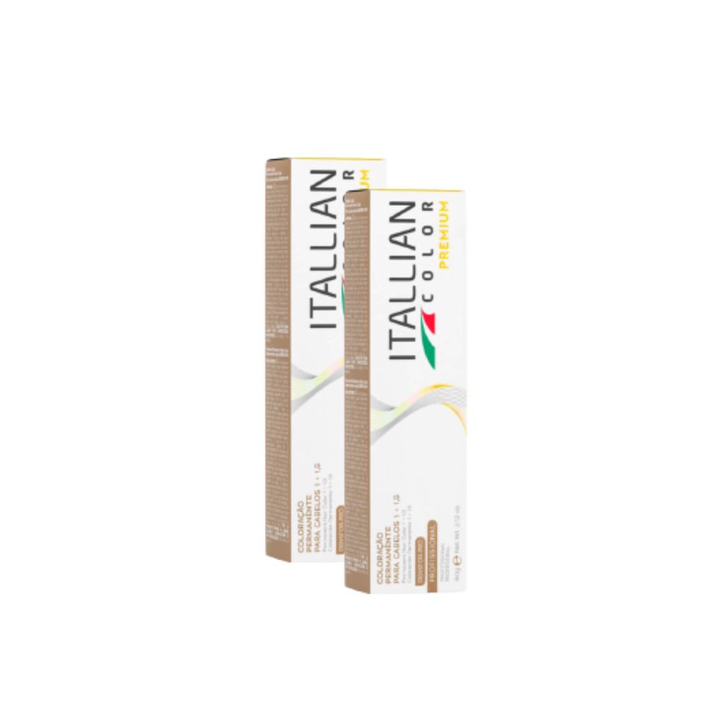 Kit 02 Tintas 6.3 Louro Escuro Dourado Itallian Color Premium