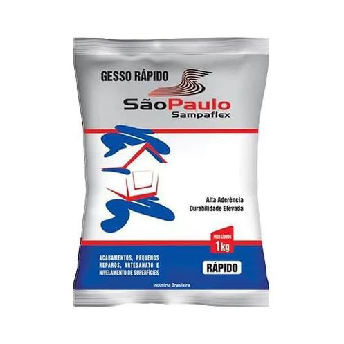 Gesso Rápido Branco 1KG Placas 3d Reparos Artesanatos - Home & Living
