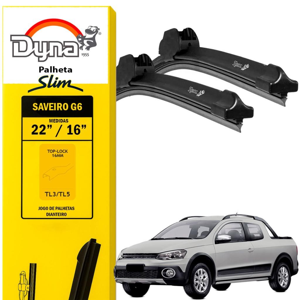 Par palheta parabrisa dianteiro Saveiro G6 2013 a 2018 Original Dyna Alta Durabilidade em Oferta na Shopee