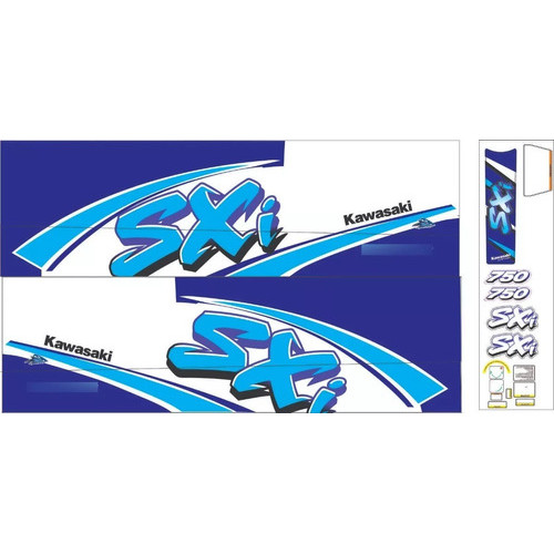 Kit Adesivo Faixa Jet Ski Kawasaki Personalizado Sxi 750